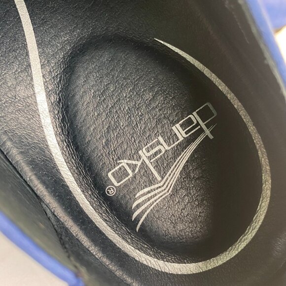 Womens Size 41/10.5-11 Dansko Blue Nubuck Leather Clogs Shoes Slip-On Loafers - Picture 7 of 16